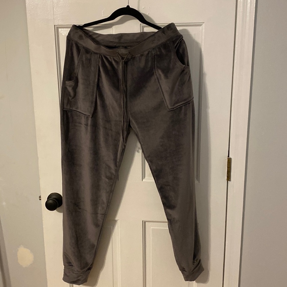 Cynthia Rowley Velour Jogger Pants